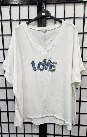V Neck Love T-Shirt