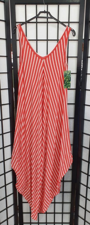 Italian Sleeveless Stripe Jumpsuit