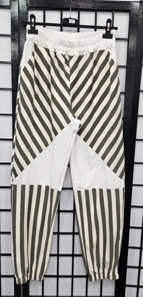 Italian Stripe Cuffed Trousers 