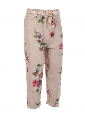 Floral Linen Trouser